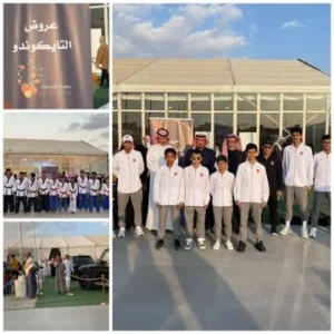 لقطات من استعراض أبطال التايكوندو